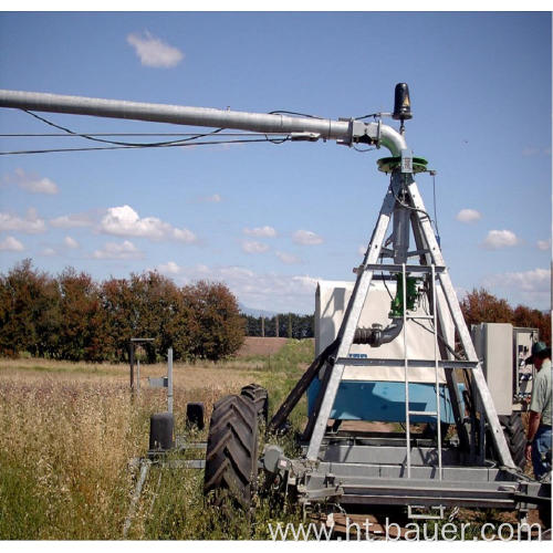 Linear pivot irrigation system for farm